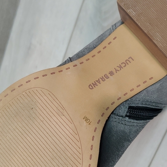 Lucky Brand Womens Lilye Leather Ankle Heels Boots shoes sz 10M - Picture 10 of 13